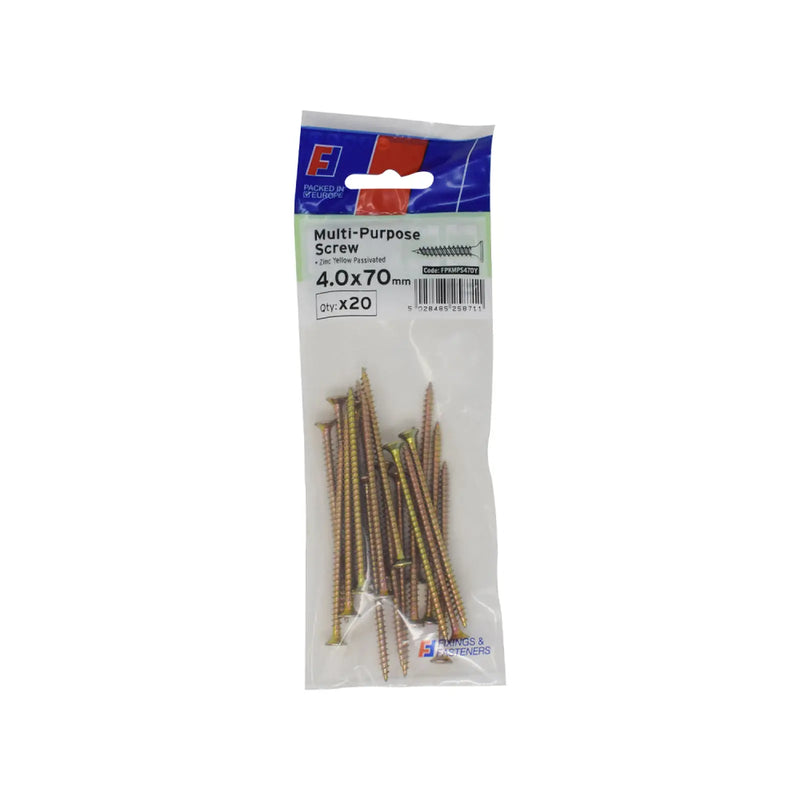 ForgePack Multi-Purpose Screw 20 per Pk ZYP 4.0x70mm (L)