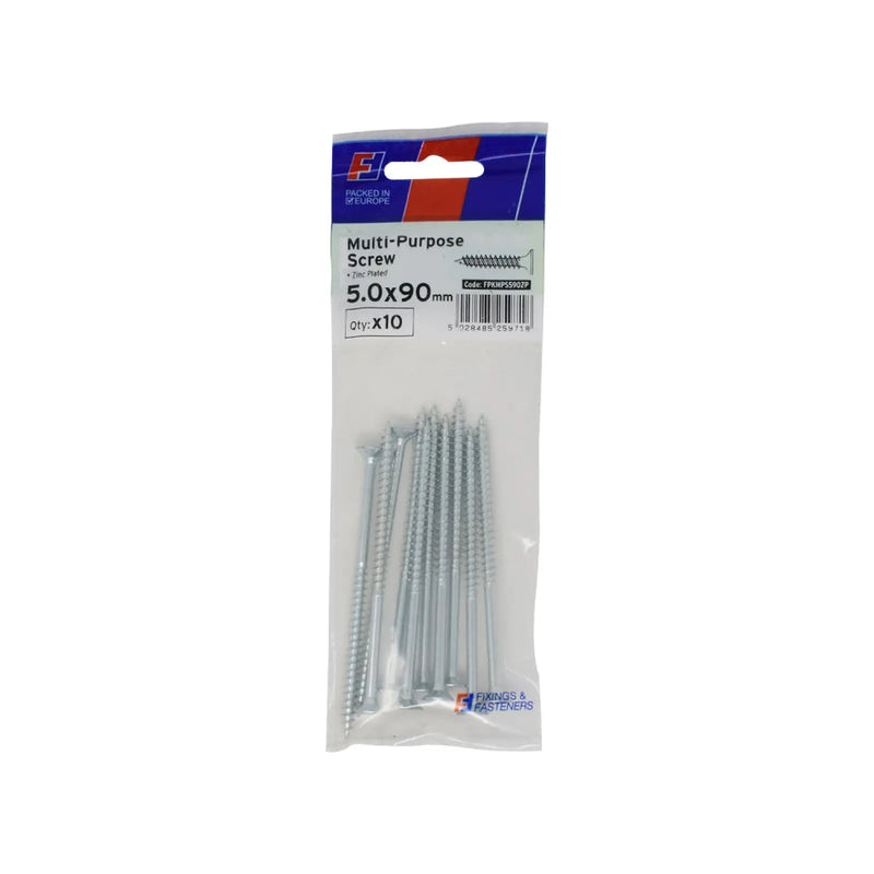 ForgePack Multi-Purpose Screw 10 per Pk ZP 5.0x90mm (L)