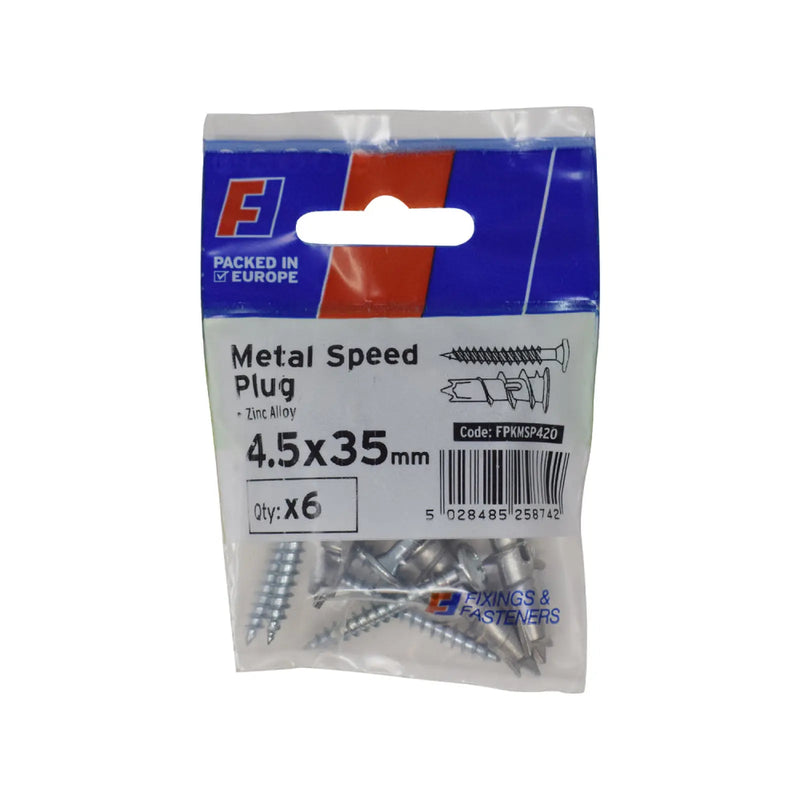 ForgePack Plasterboard Fixing 6 per Pk Zinc 4.5x35mm (S)