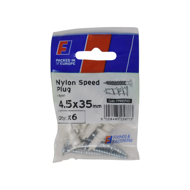 ForgePack Plasterboard Fixing 6 per Pk Nylon 4.5x35mm (S)