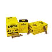 Spectre Woodscrew 6.0x80mm Bx 100 Yellow Zinc