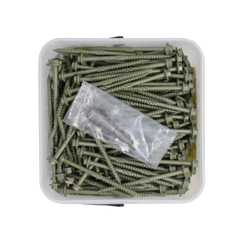 Spectre T/Fix Screw 6.3x100mm Tub 380 T17 Tip 1000hr Green