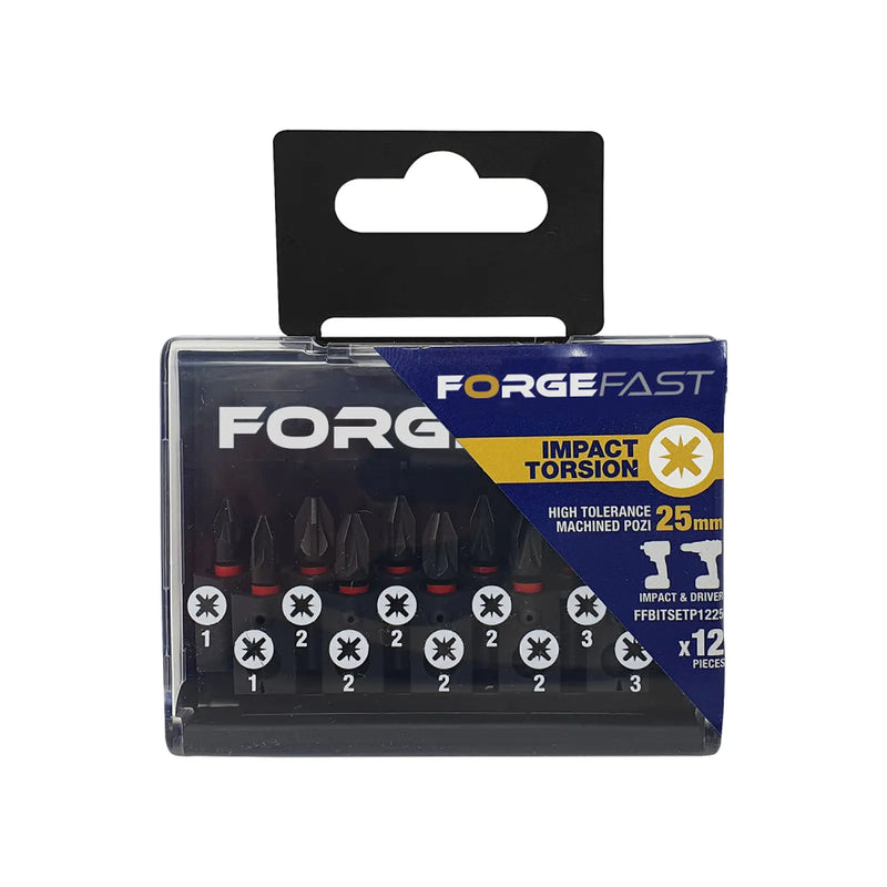 ForgeFast Impact Bit Set BP 12 piece PZ 25mm