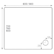 Pure Baths ALPHA 900MM X 760MM ANTI-SLIP SHOWER TRAY