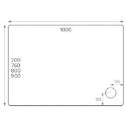 Pure Baths ALPHA 1000MM X 900MM ANTI-SLIP             SHOWER TRAY