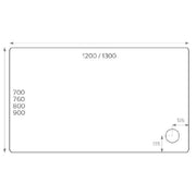 Pure Baths ALPHA 1200MM X 800MM ANTI-SLIP             SHOWER TRAY