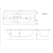 Pure Baths Onyx 1700mm x 700mm Double Ended Bath