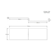 Pure Baths 1700mm L Shaped Bath Panel