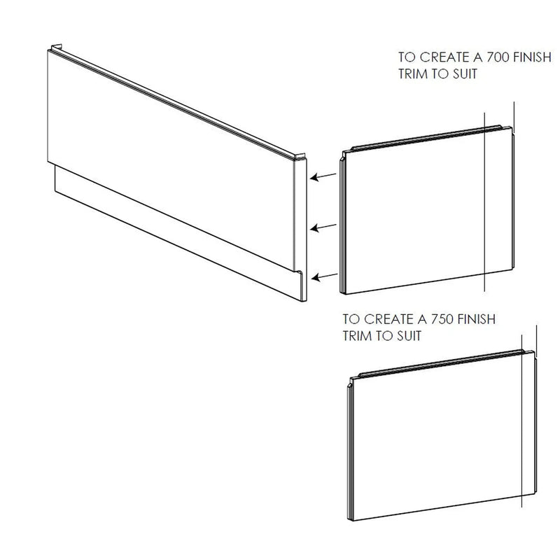 Pure Baths 700mm End Bath Panel