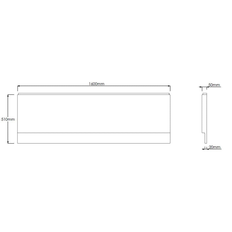 Pure Baths 1600mm Front Bath Panel