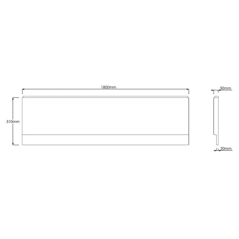 Pure Baths 1800mm Front Bath Panel