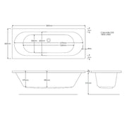 Pure Baths Onyx Geode 1800mm x 800mm Double Ended Bath
