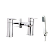 Pure Baths CHI CHROME BATH SHOWER MIXER 2TH INCL.     SLIDE RAIL & HEAD / WAND. NO BATH WA