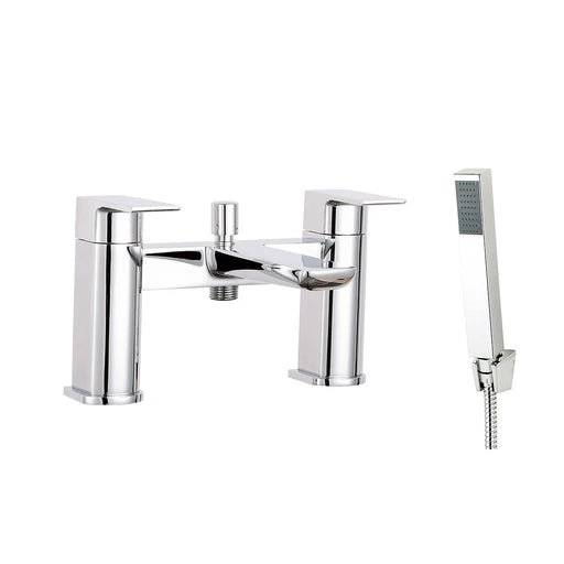 Pure Baths CHI CHROME BATH SHOWER MIXER 2TH INCL.     SLIDE RAIL & HEAD / WAND. NO BATH WA