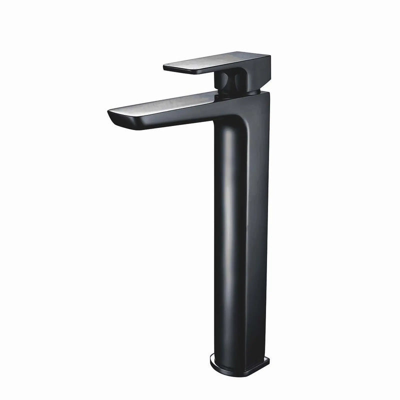 Pure Baths CHI BLACK ELECTROPLATED TALL MONO BASIN    MIXER FOR COUNTERTOP BASINS