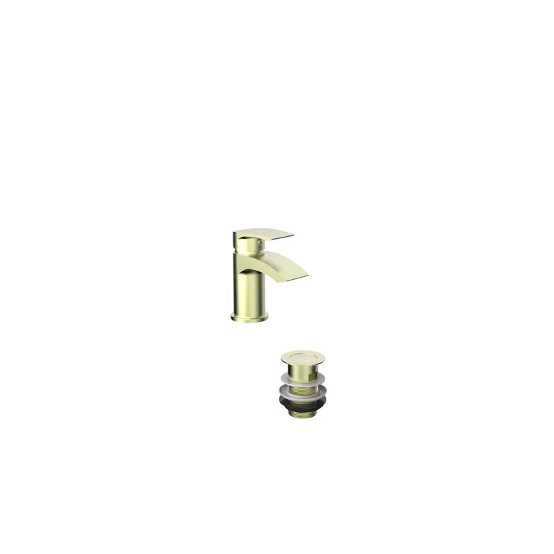 Pure Baths PSI BRUSHED BRASS PVD MONO BASIN MIXER     INCL PUW