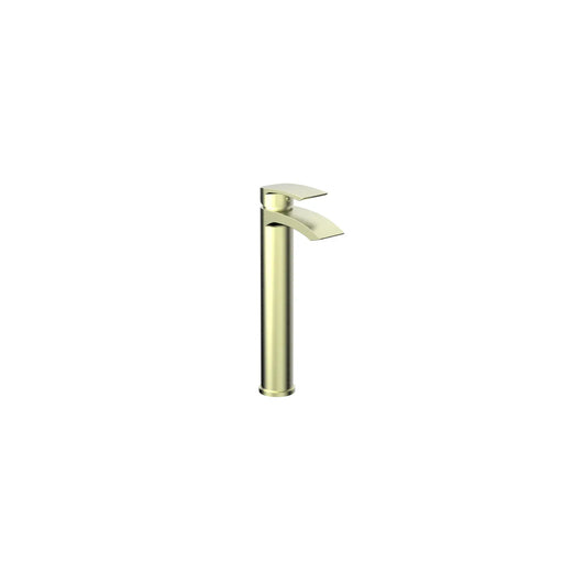 Pure Baths PSI BRUSHED BRASS PVD TALL MONO BASIN      MIXER FOR COUNTERTOP BASINS