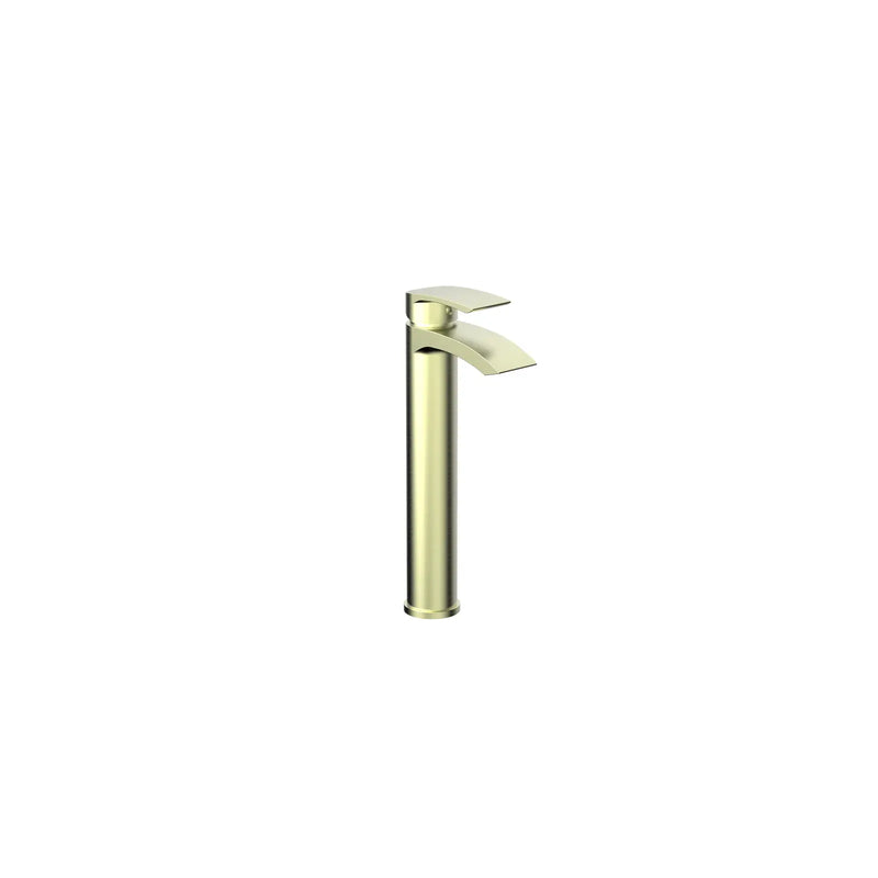 Pure Baths PSI BRUSHED BRASS PVD TALL MONO BASIN      MIXER FOR COUNTERTOP BASINS