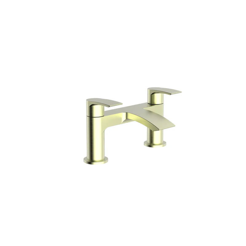 Pure Baths PSI BRUSHED BRASS PVD BATH FILLER 2TH, ONE SPOUT DOES NOT INCLUDE BATH WASTE