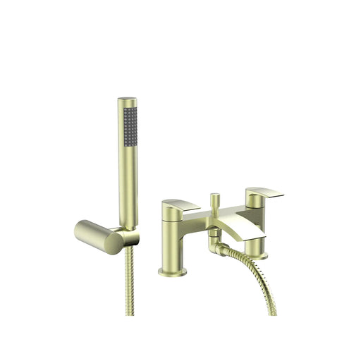Pure Baths PSI BRUSHED BRSS PVD BATH SHWR MXR 2TH INC SLIDE RAIL & HEAD / WAND. NO BATH WA