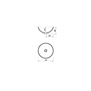 Pure Baths Glade 375mm Round Freestanding Bowl Basin - White