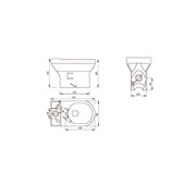 Pure Baths Glade Round 460mm x 645mm x 360mm Comfort Height Close Coupled Open Back WC Pan - White
