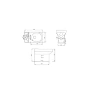 Pure Baths Glade Round 420mm x 645mm x 370mm Rimless Close Coupled Closed Back WC Pan - White