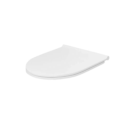 Pure Baths Drift D Shape Slim Soft Close Seat - White