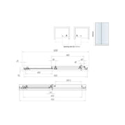 Pure Baths Belmont 6mm x 1000mm Sliding Shower Door
