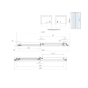 Pure Baths Belmont 6mm x 1100mm Sliding Shower Door