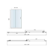 Pure Baths Belmont 6mm x 1500mm Sliding Shower Door