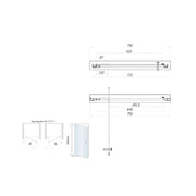Pure Baths Belmont 6mm x 760mm Pivot Shower Door
