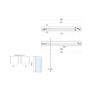 Pure Baths Belmont 6mm x 800mm Pivot Shower Door