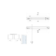 Pure Baths Belmont 6mm x 900mm Pivot Shower Door