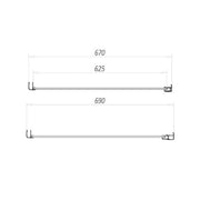 Pure Baths Belmont 6mm x 700mm Side Shower Panel