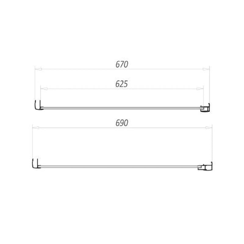 Pure Baths Belmont 6mm x 700mm Side Shower Panel