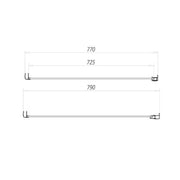 Pure Baths Belmont 6mm x 800mm Side Shower Panel