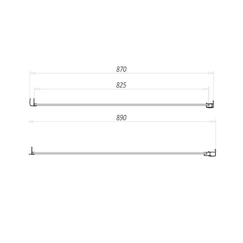 Pure Baths Belmont 6mm x 900mm Side Shower Panel