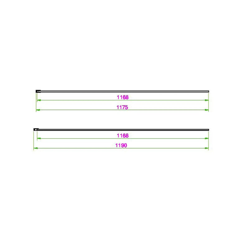 Pure Baths Belmont 8mm x 1200mm Wetroom Panel