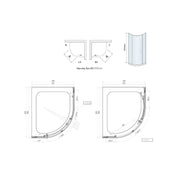 Pure Baths Belmont 6mm x 900mm x 760mm 1 Door Quadrant Shower Enclosure