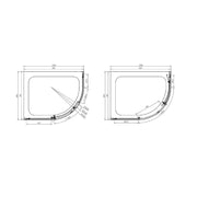 Pure Baths Belmont 6mm x 1000mm x 800mm 1 Door Quadrant Shower Enclosure
