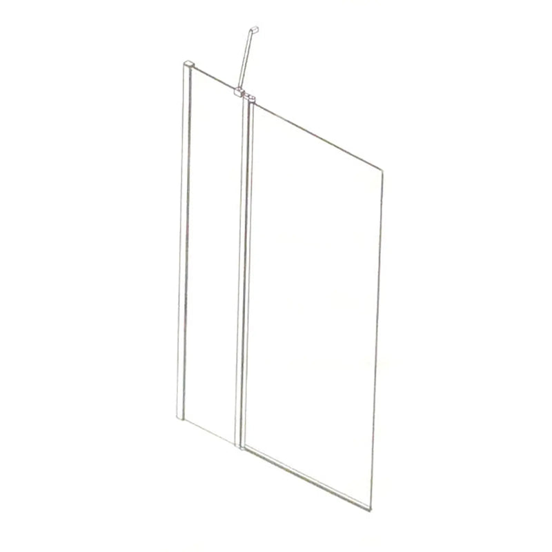 Pure Baths Belmont 6mm x 1000mm x 1400mm Square Bath Screen