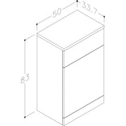 Pure Baths Echo 500mm x 830mm x 337mm WC Unit - Gloss White