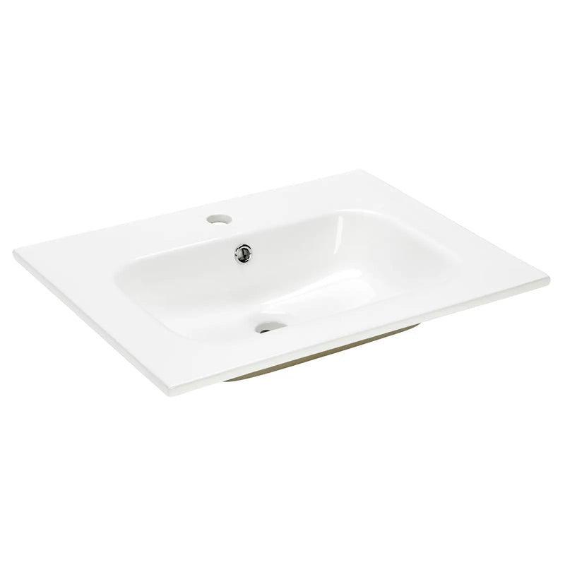 Pure Baths Thalia 610mm x 480mm 1 Tap Hole Ceramic Washbasin