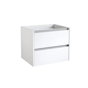 Pure Baths Thalia 590mm x 500mm x 455mm 2 Drawer Wall Mounted Vanity Unit - Matt White