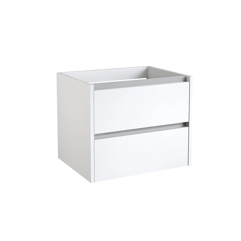 Pure Baths Thalia 590mm x 500mm x 455mm 2 Drawer Wall Mounted Vanity Unit - Matt White