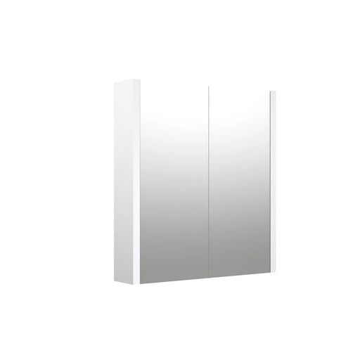 Pure Baths Thalia 580mm x 650mm 2 Door Mirror Cabinet w/ Glass Shelves - Matt White