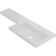 Pure Baths Kingsford 1100mm x 390mm 1 Tap Hole Right Handed L Shape Mineralcast Basin - White