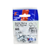 ForgePack Nyloc Nut & Washer 20 per Pk M6 ZP (S)