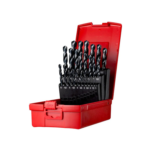 Dormer Drill Set 25pc DIN338 Plastic Case Steam Tempr Per 1